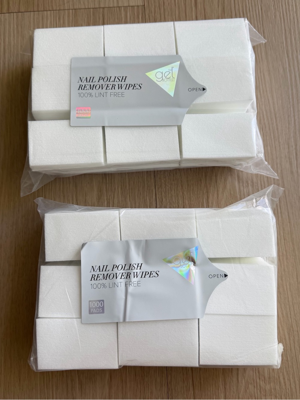 The Gel Bottle Lint Free Nail Polish Remover Wipes Pads, 2 Packs 2000pcs